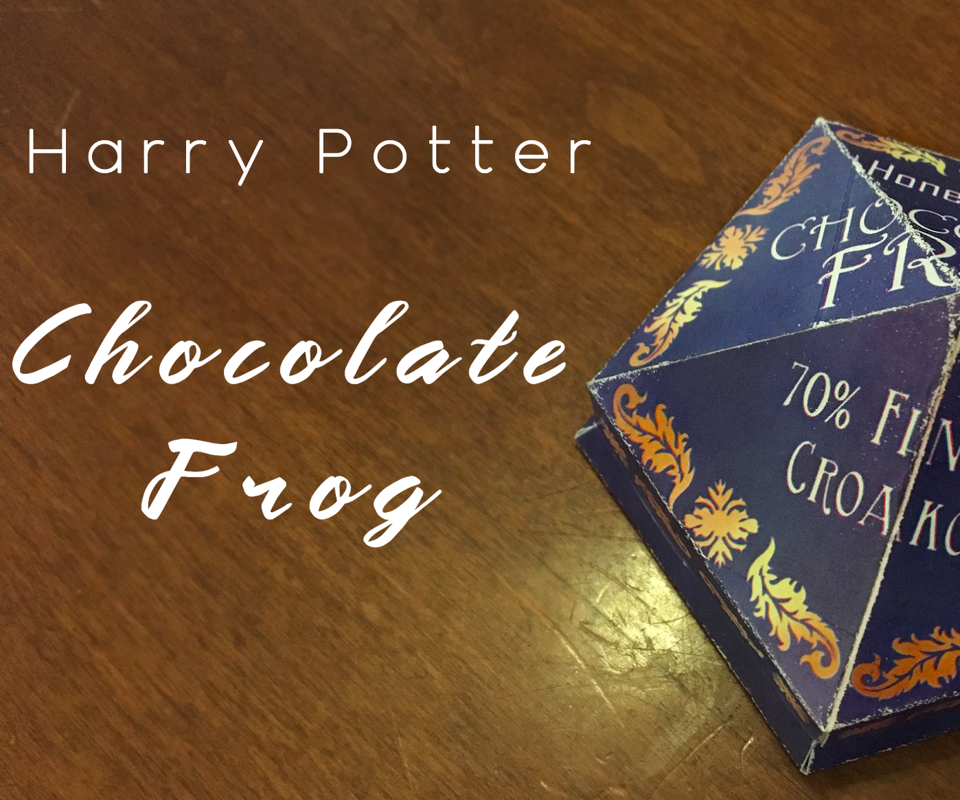 Chocolate Frog Box With Origami Chocolate Frog and Wizard Cards! (Harry Potter)