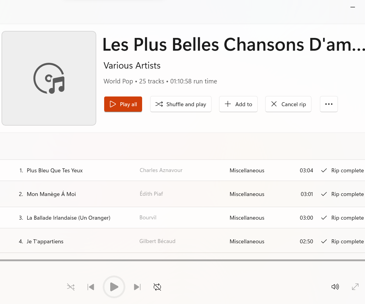 Mp3 Files Extraction From a CD