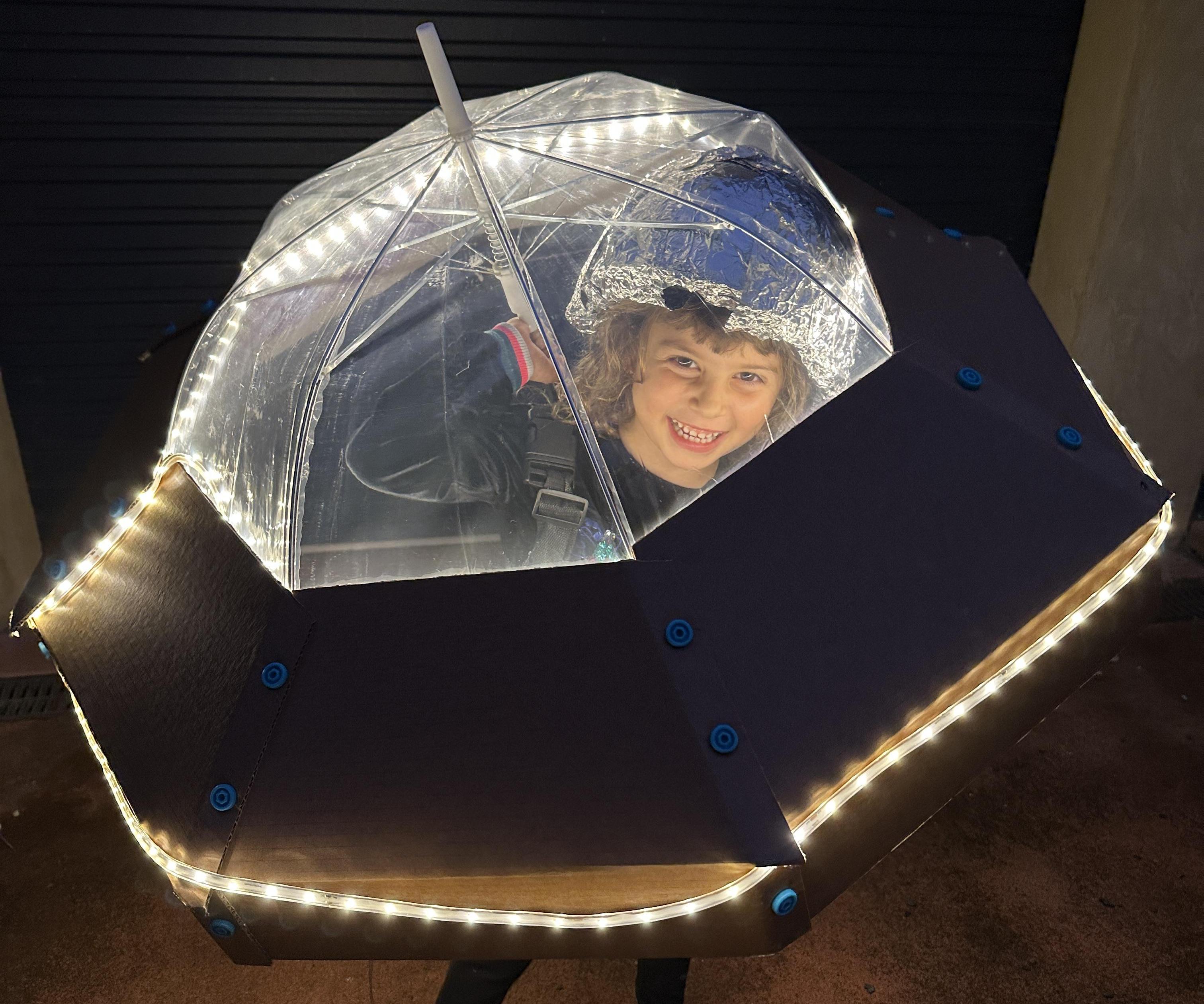 Cardboard UFO Costume