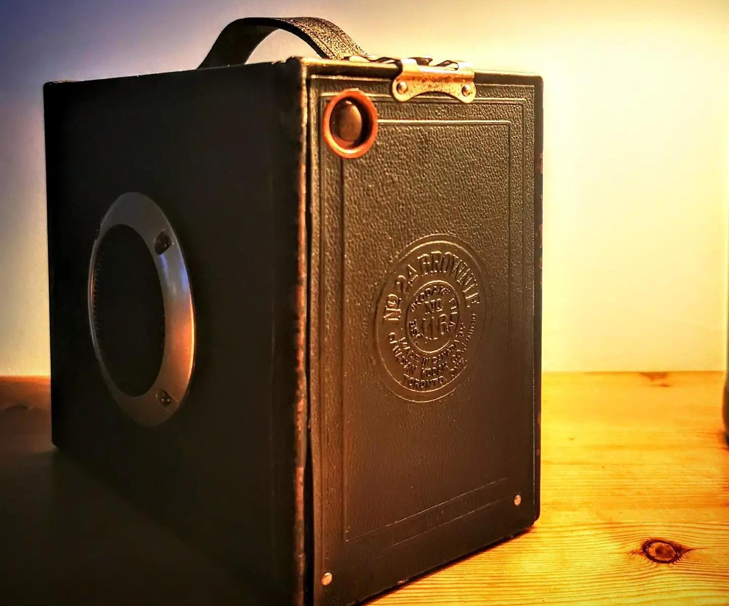 1920s Kodak Brownie Camera Converted to Rechargeable Bluetooth Speaker