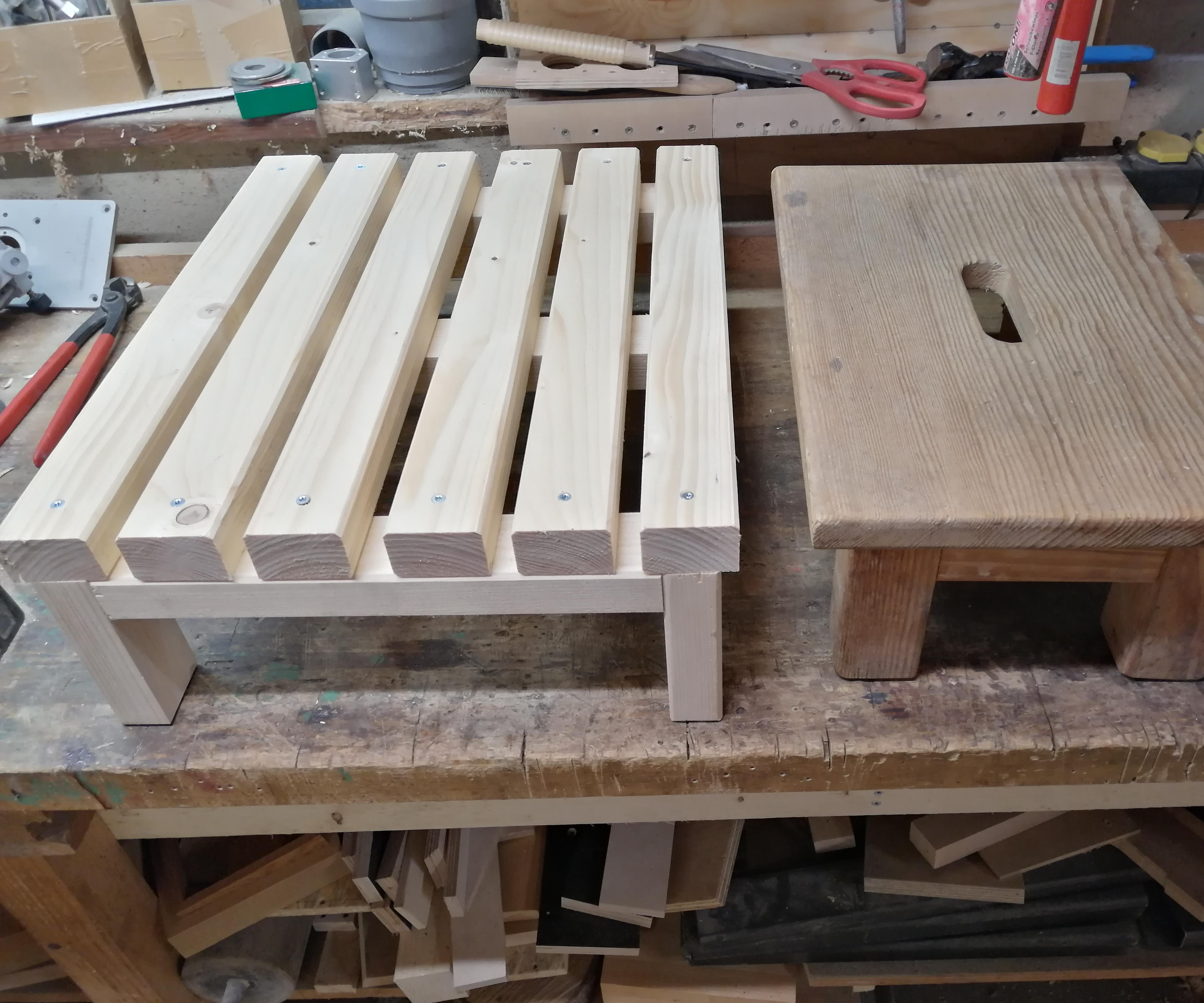 Wooden Stool Out of 1 Bar