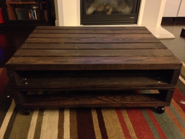 Pallet Coffee Table With Storage Cubby