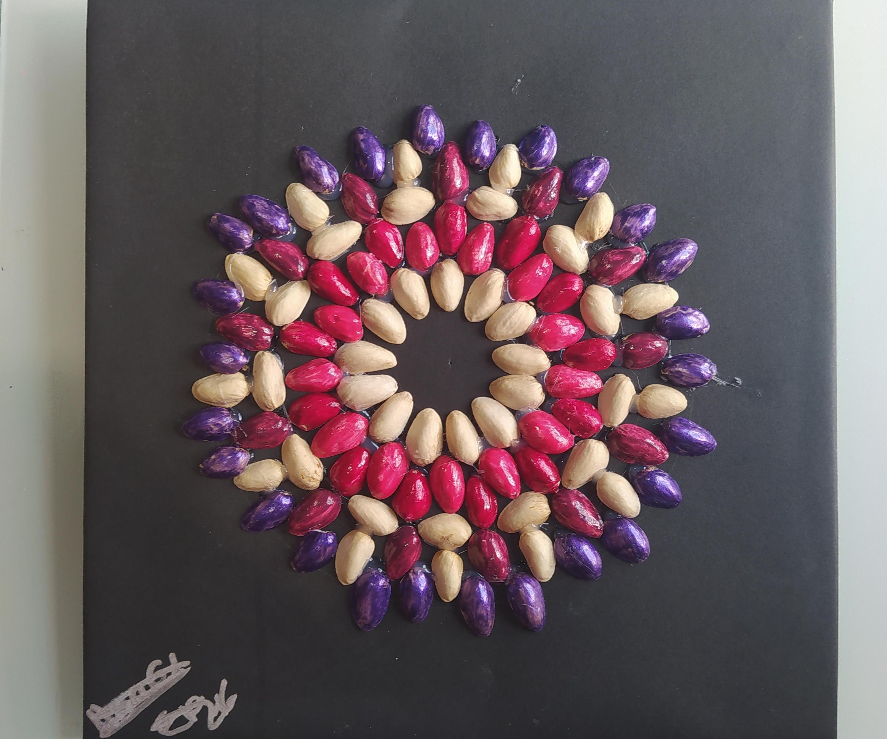 Mandala With Pistachio Shells