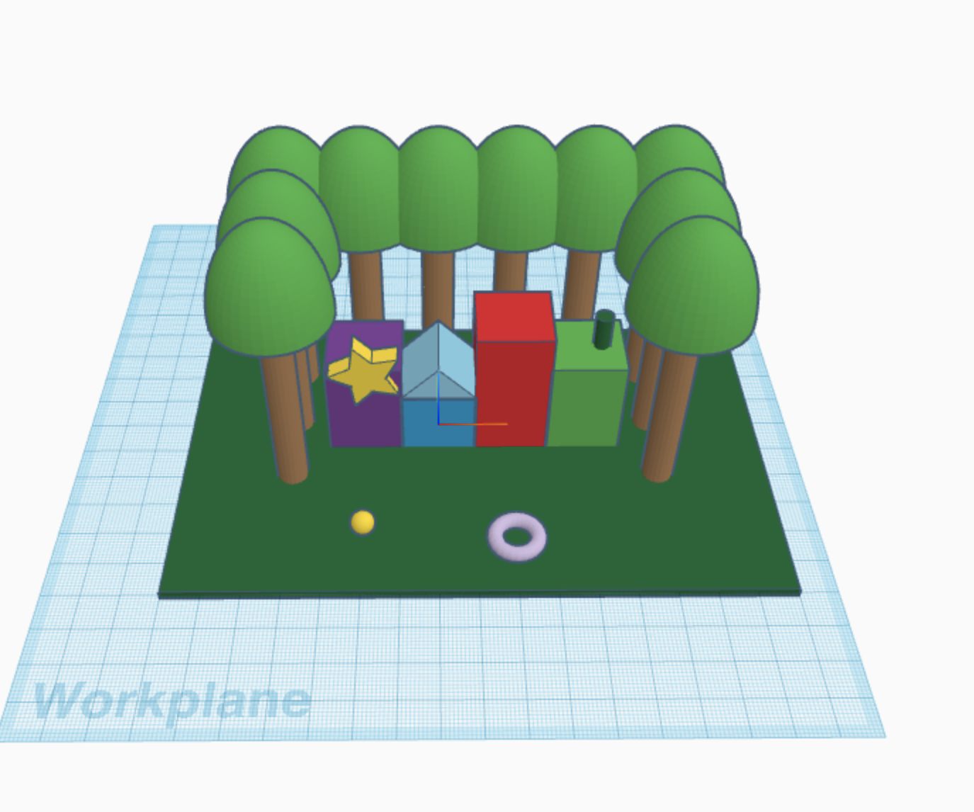 A Park With Tinkercad Code Blocks
