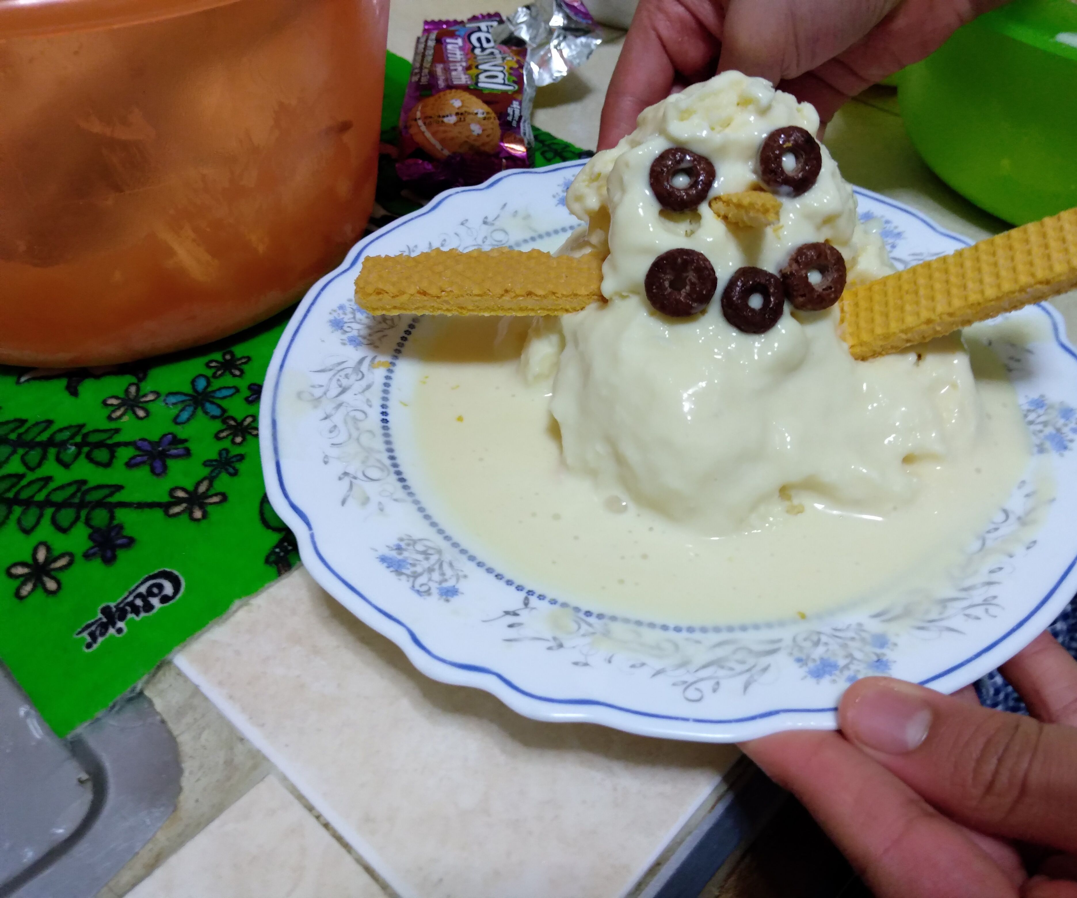 Muñeco De Nieve De Helado