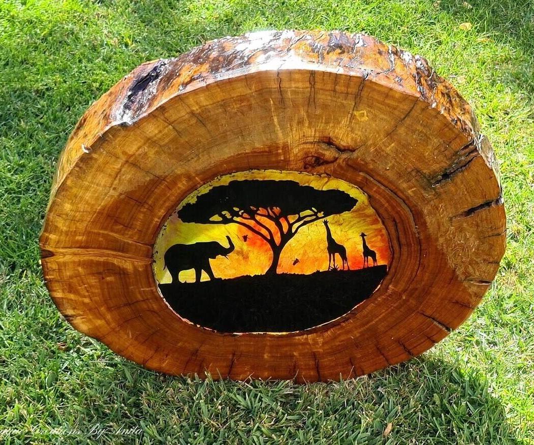 Wooden Suncatcher (African Sunset)
