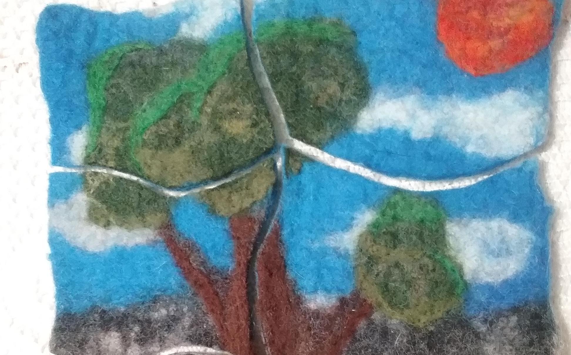 Kids Soft Felt Puzzle Using Needle Felting on Dissolving Paper