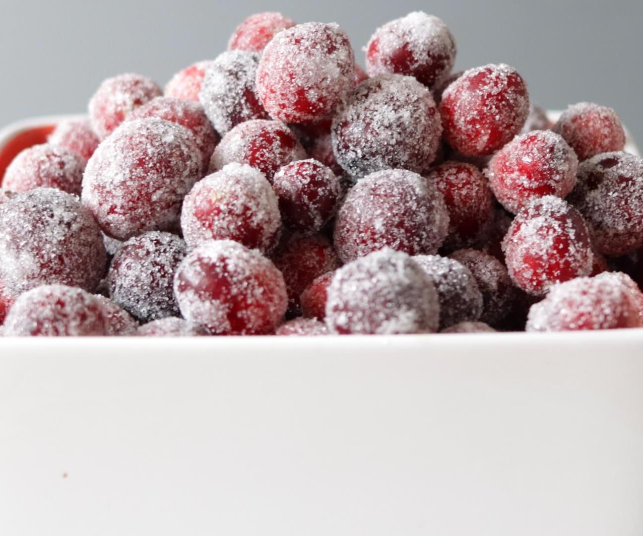 Easy Sugared Cranberries