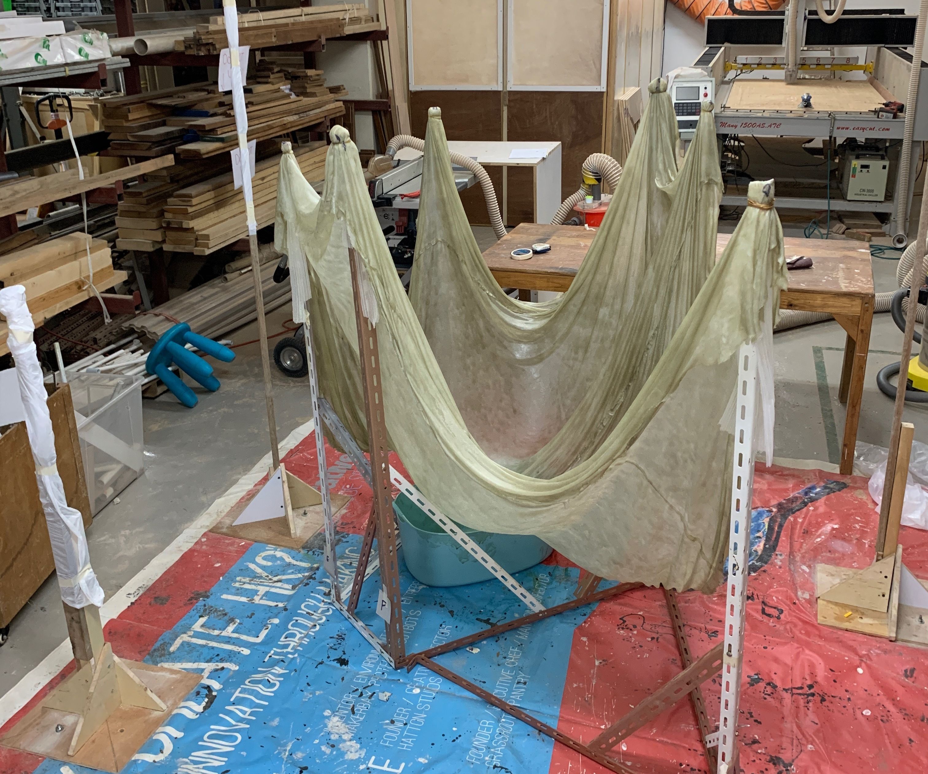 Sympoetic Land - Fabric and Resin Dome