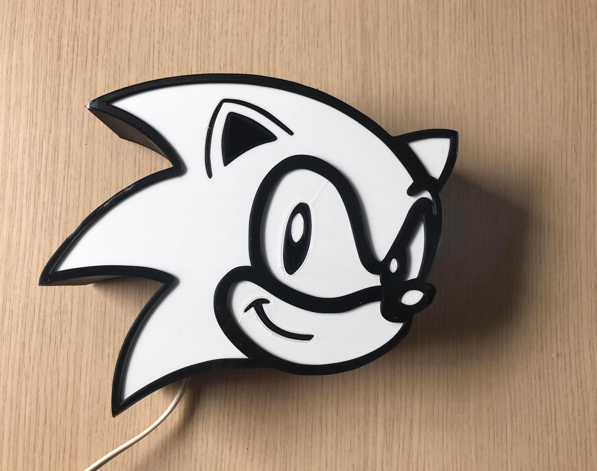 Sonic 3D LED LAMP ( Black & White )