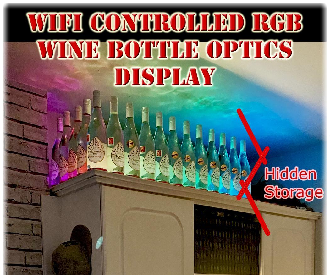 Easy WiFi Controlled RGB Wine Bottle Optics Display