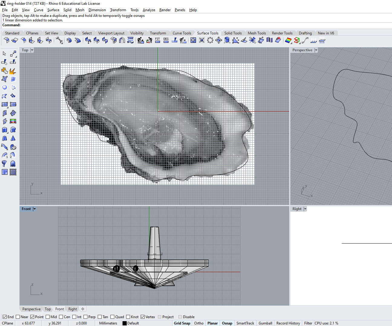 Wk3: Oyster Ring Holder