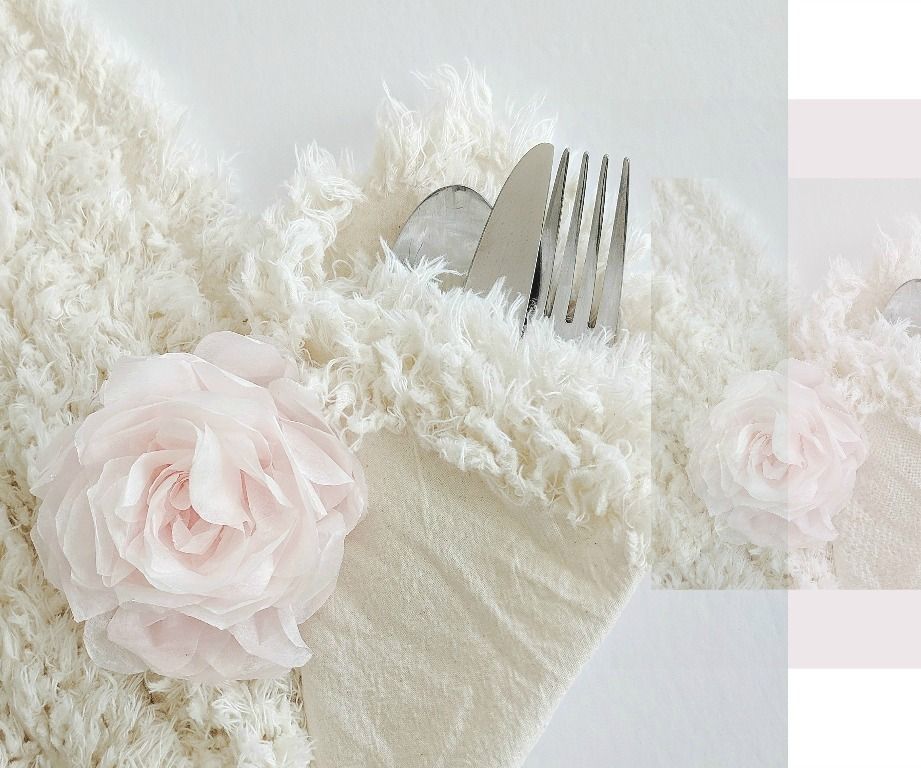 Pretty Thrifty Cotton Napkins With Muslin