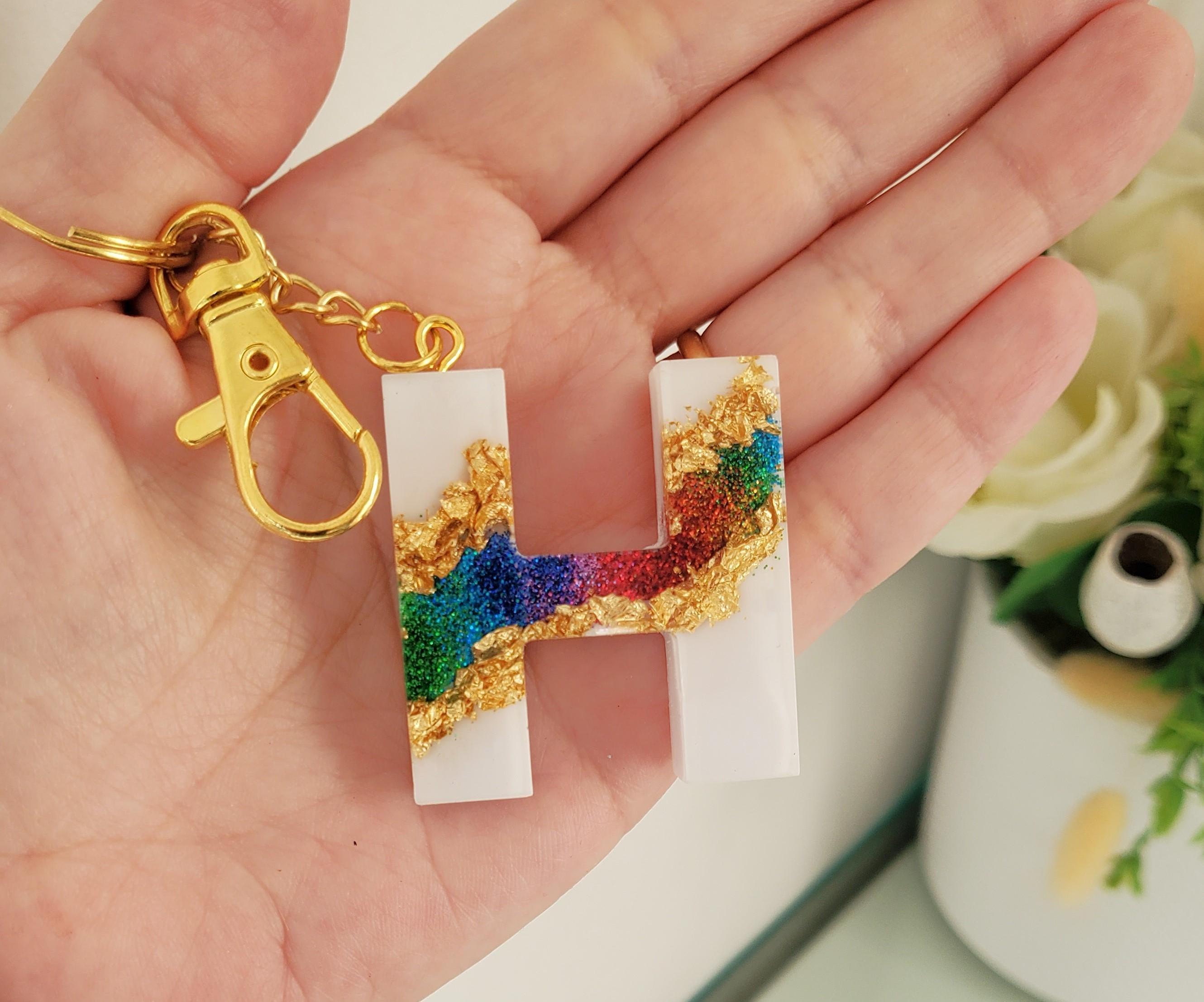 UV Resin Rainbow Keychain