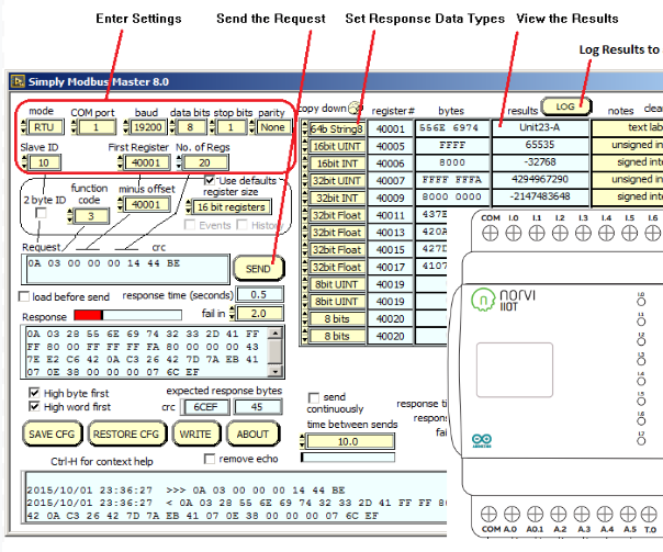 ESP32 Device As a RS-485 Modbus Slave | Norvi IIOT