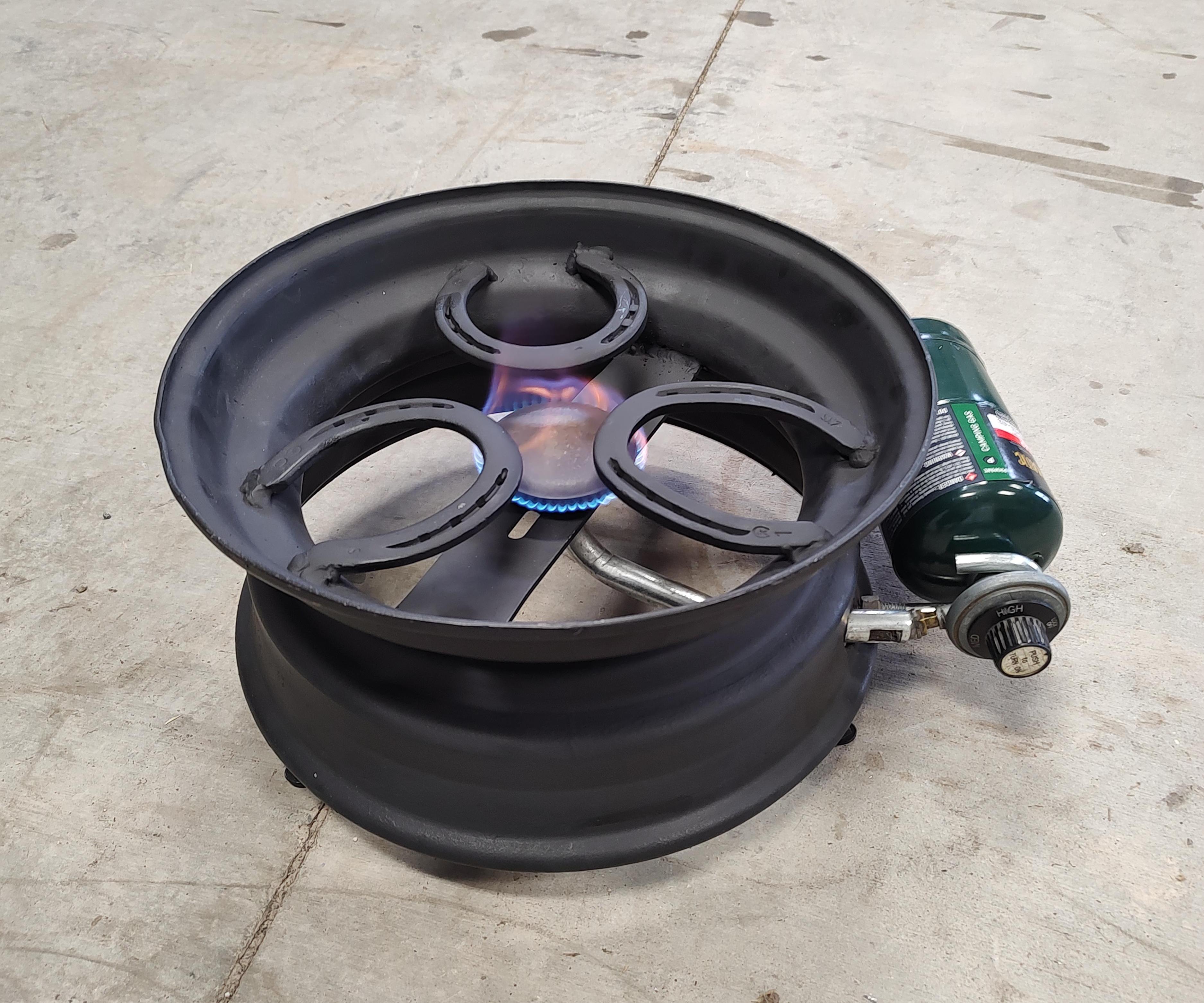 Propane Camp Stove From Reclaimed Parts 