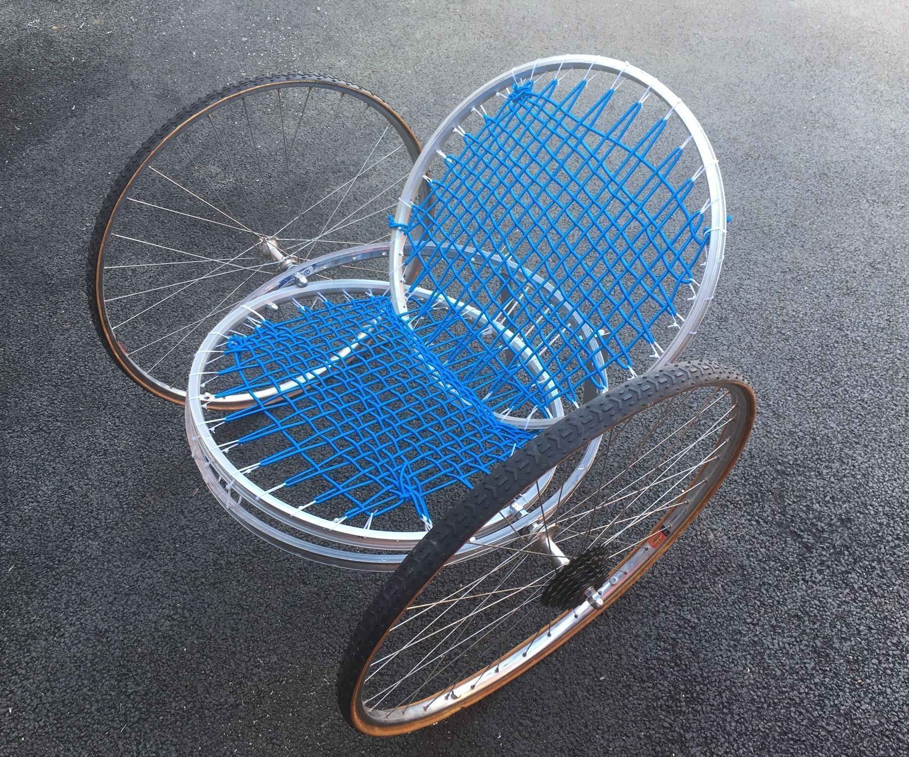 Chair Made From Bicycle Wheels
