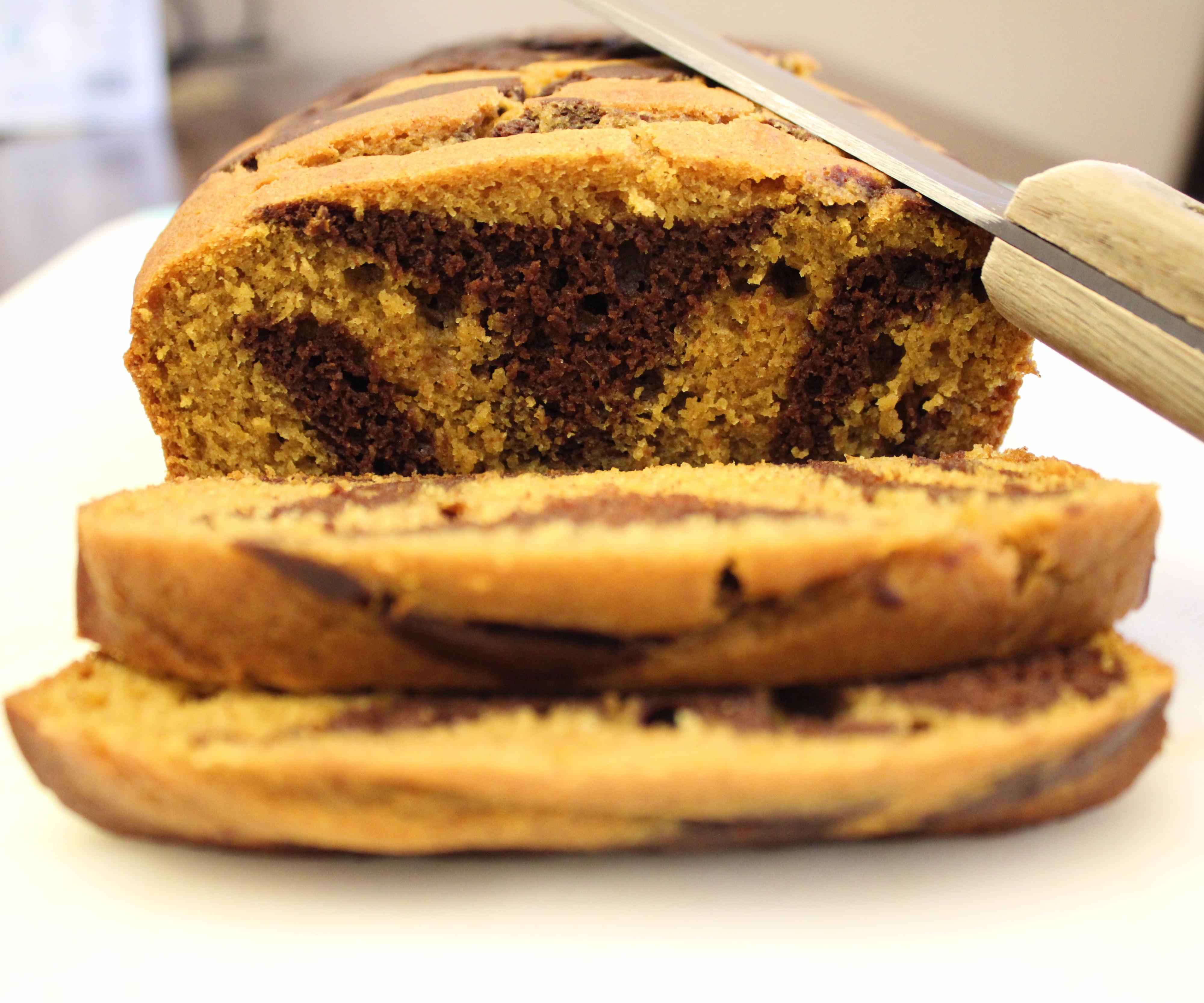 Pumpkin Chocolate Marbled Zebra Bread