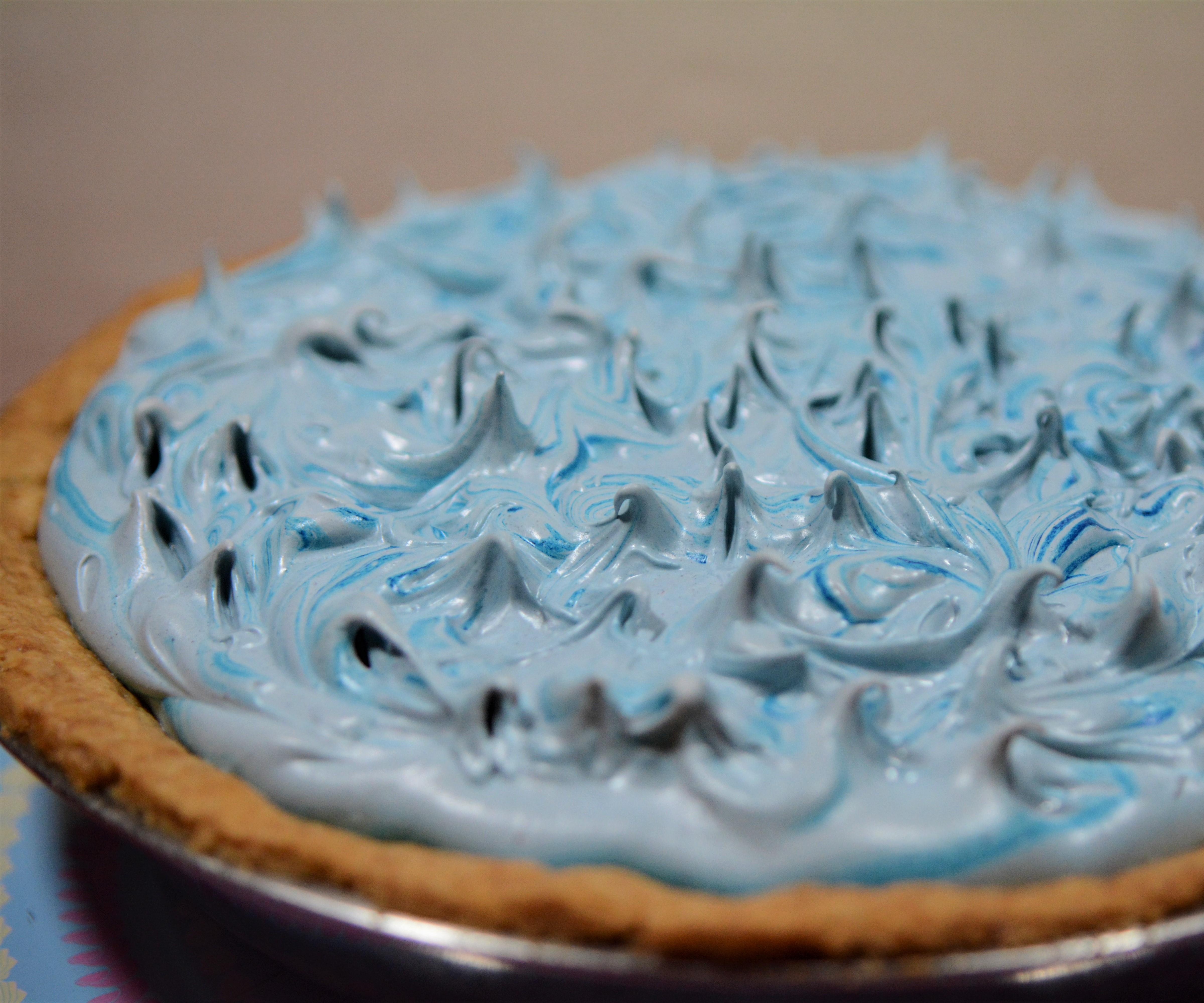 Raspberry and Hibiscus Meringue Pie With Natural Dyes