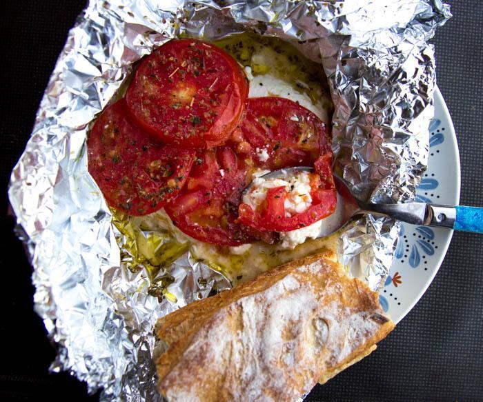 Easy Feta Cheese and Tomatoes on the Grill