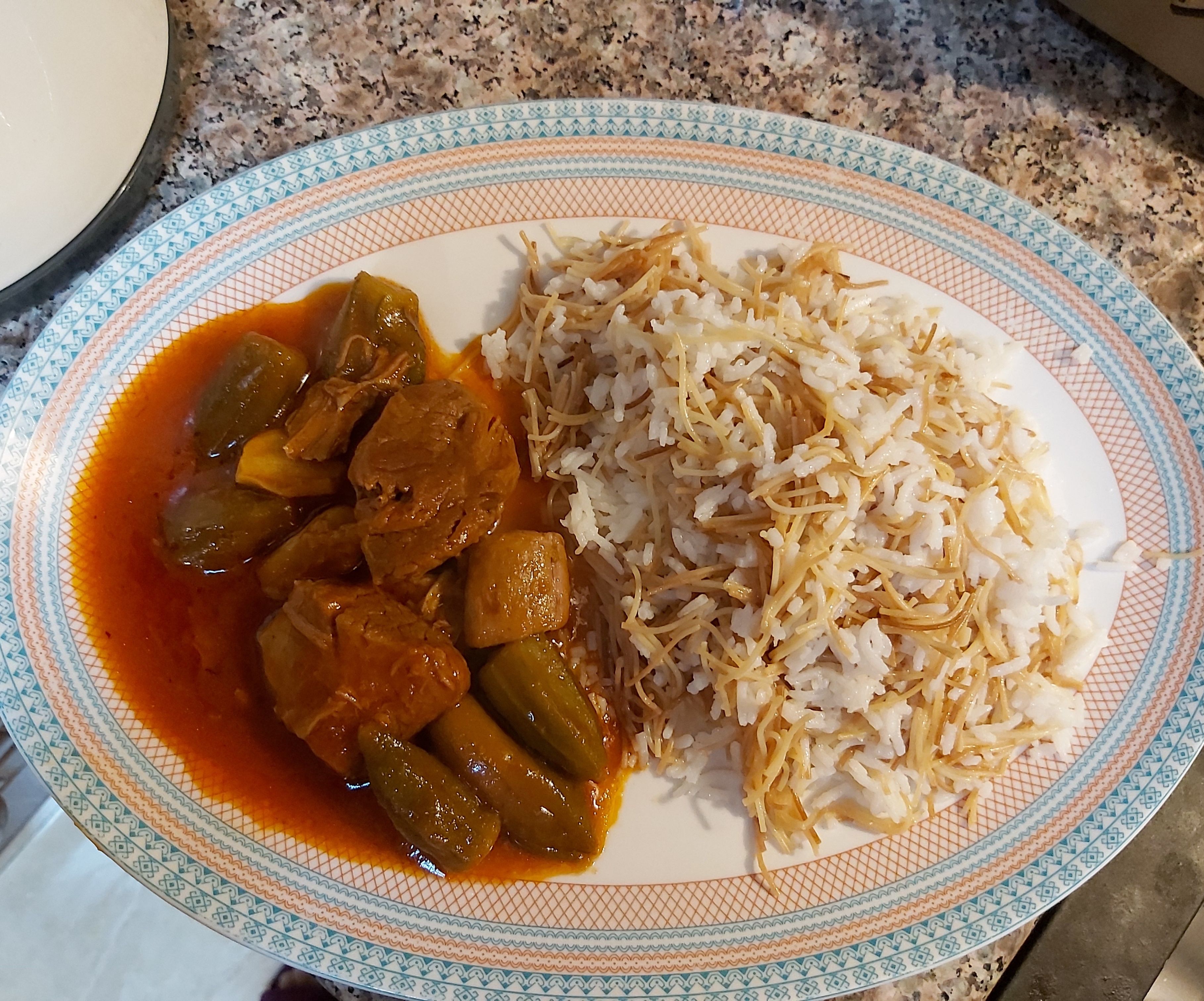 Bamiah ( Okra and Lamb Stew)