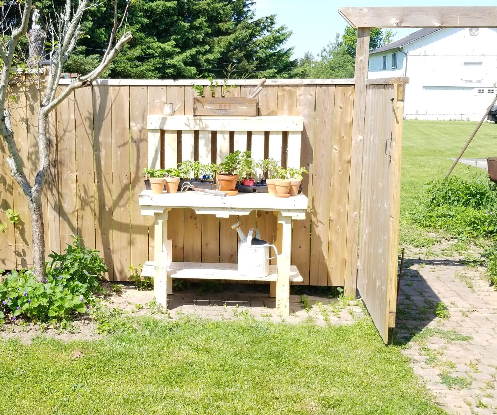 Potting Bench From Pallet Wood