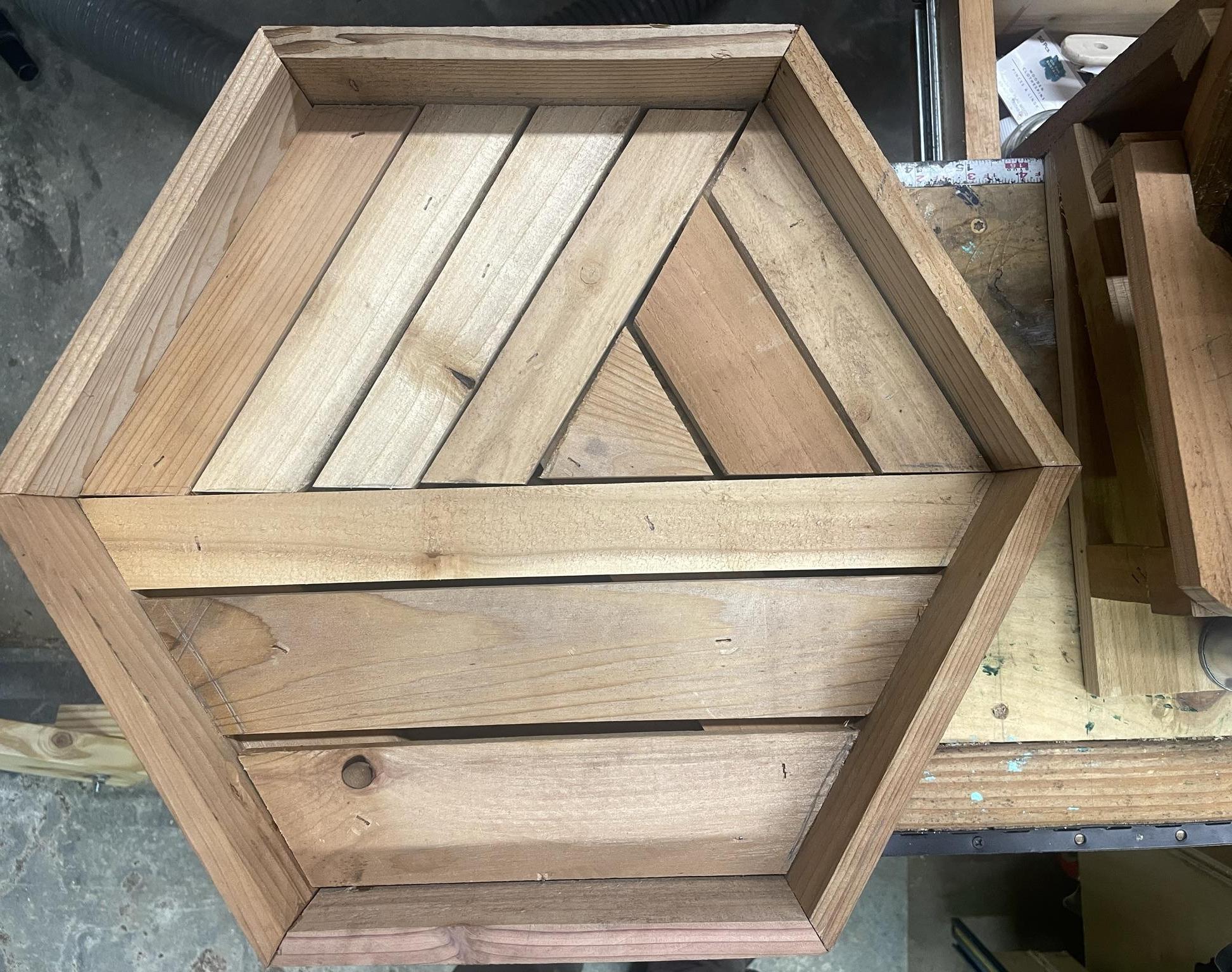 Decorative Hexagonal Wood Serving Tray