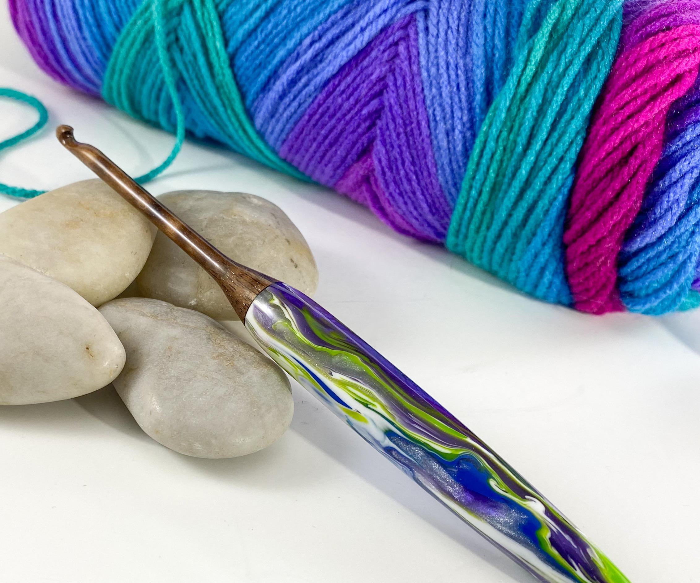 Resin and Wood Crochet Hooks