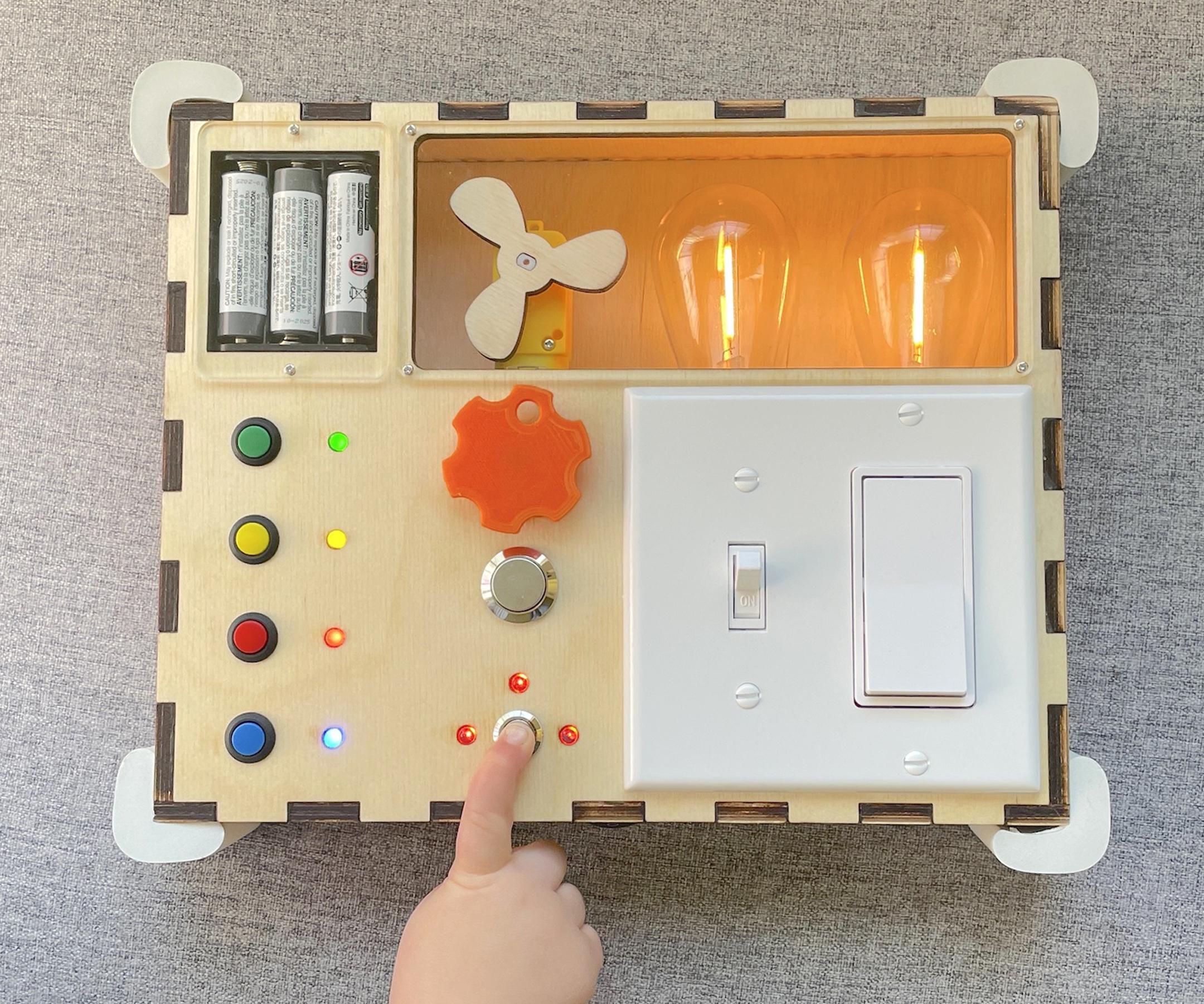 Busy Button Box - Montessori-style Electronic Board Toy for Toddlers