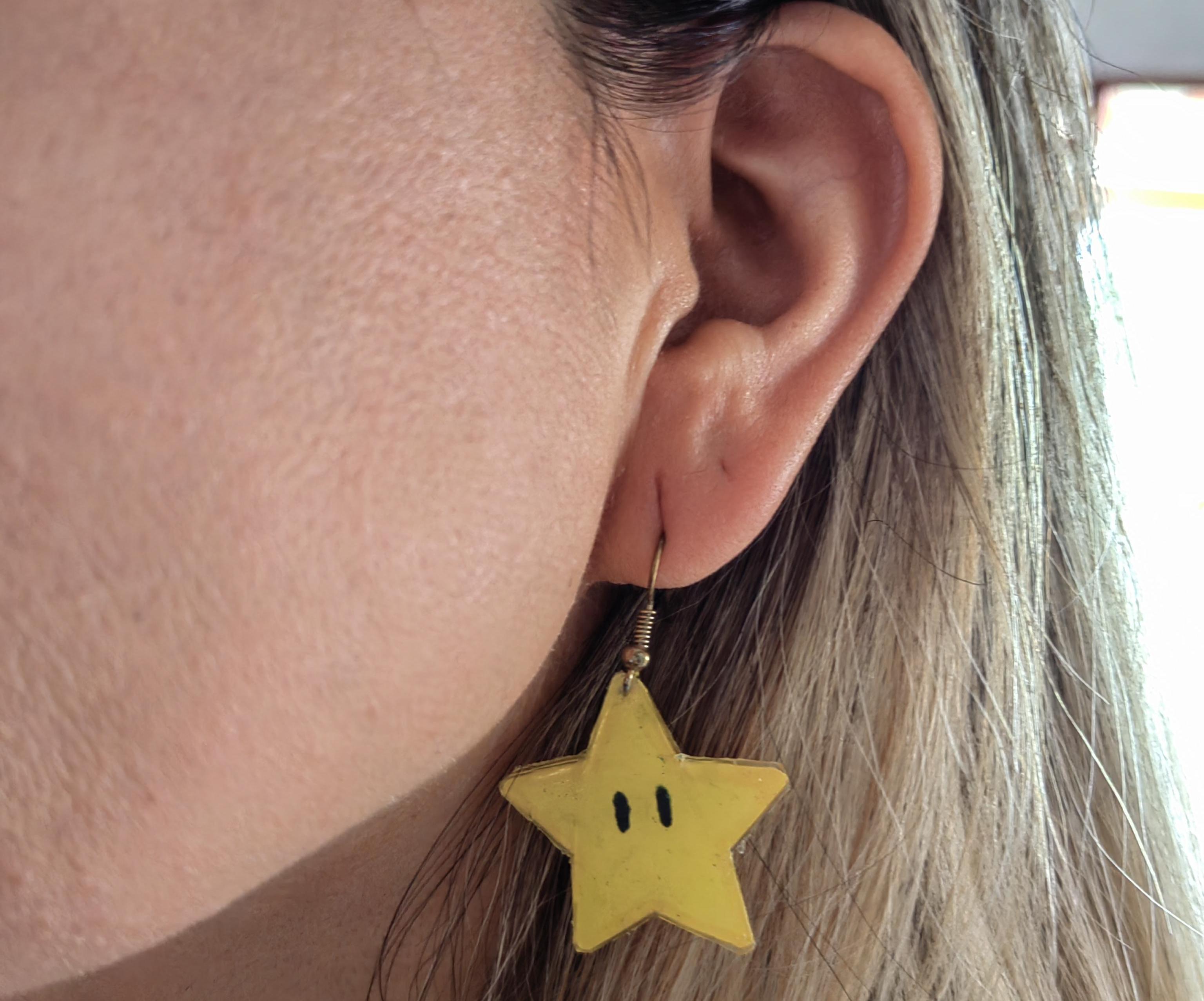 Super Mario Star Earrings