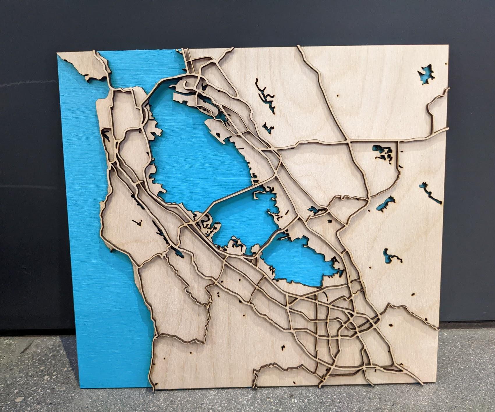 3D Laser Cut Map