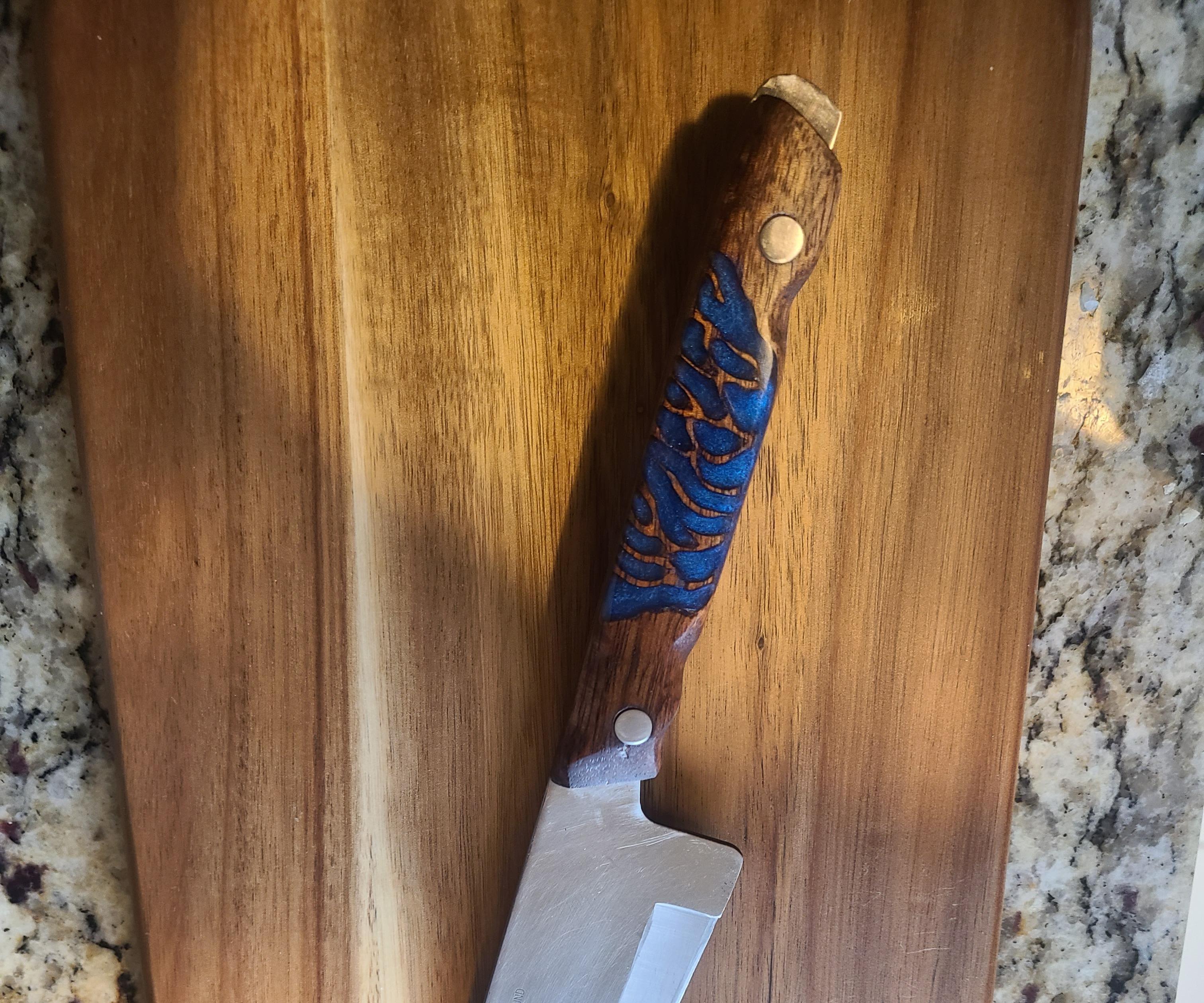 Wood/Epoxy Chef Knife Handle