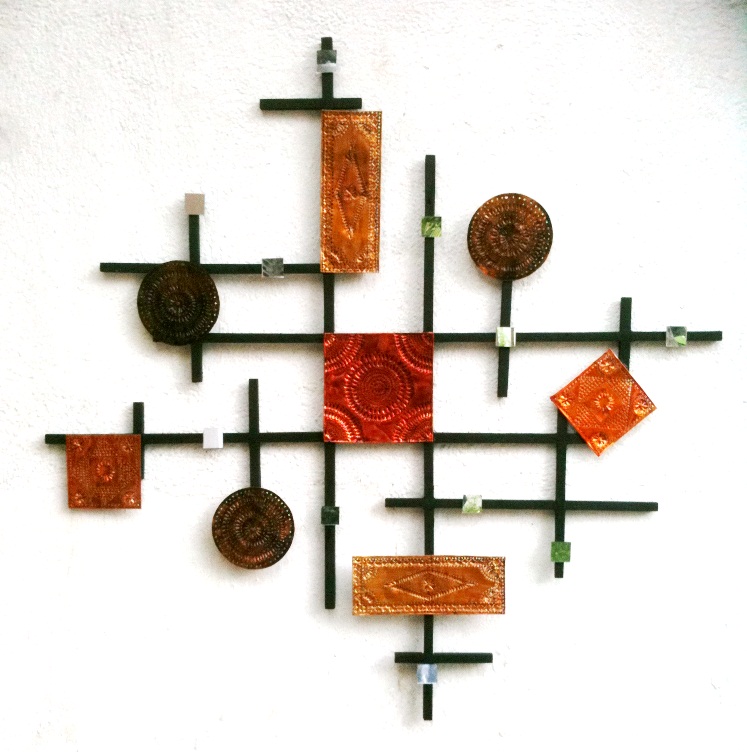 Wood and Metal Wall Art - Tin Punching