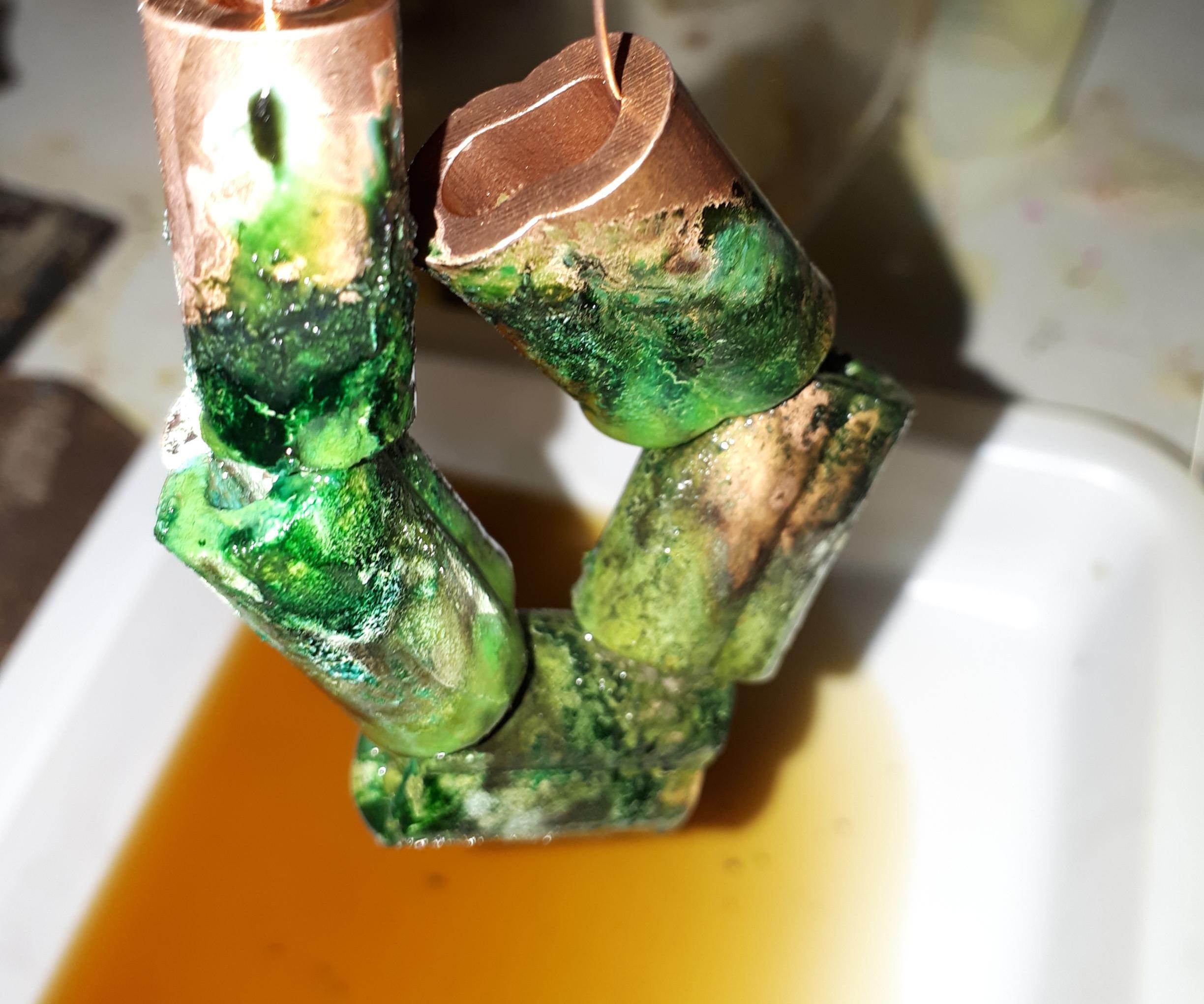 Plating Divanyl Ethylene Glycol Complex to Copper for Art.