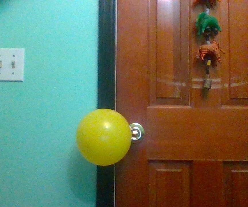 April Fools Balloon and Door Trick