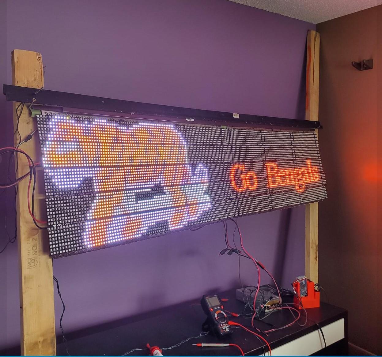 Inexpensive and Scalable Digital Sign Using NeoMatrix LEDs