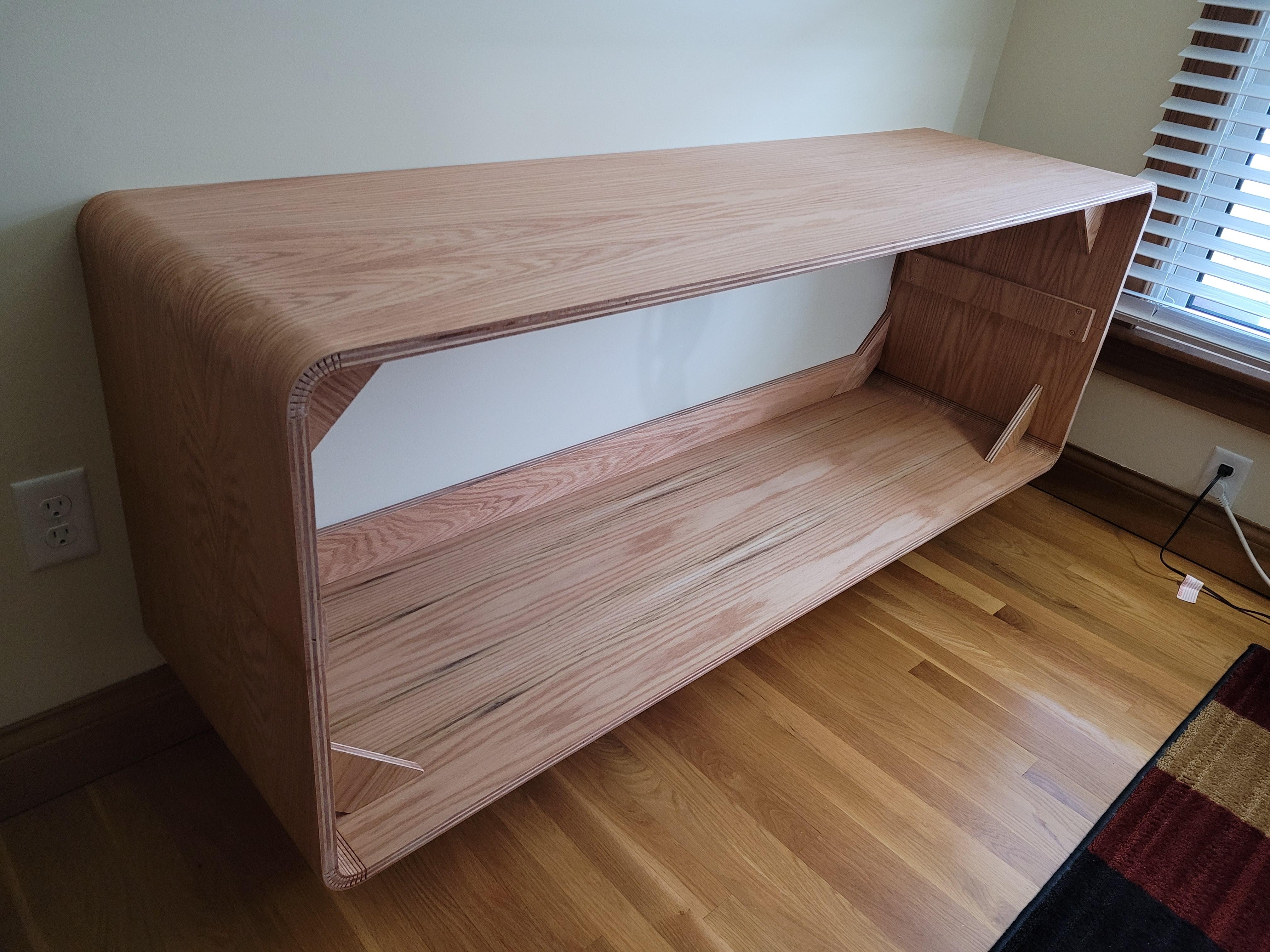 Bent Wood Floating Cabinet (One Board Contest)