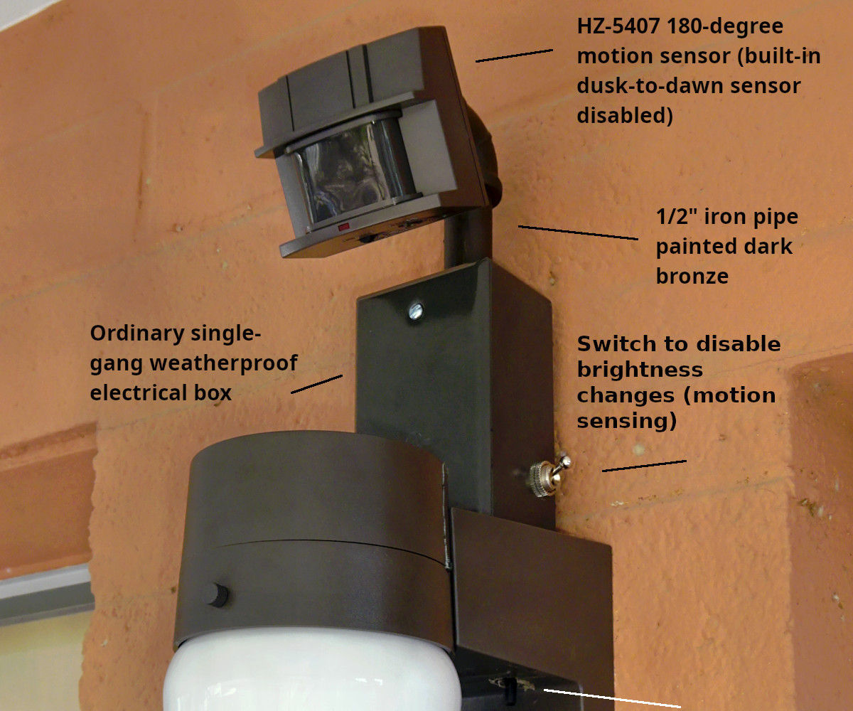 Dual-Brightness Motion-Sensing Patio Light