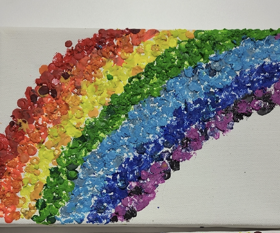 3D Crayon Rainbow Canvas