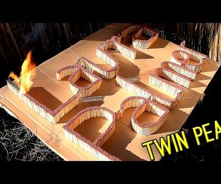 Twin Peaks Tribute - "Who killed Laura Palmer?" - matches fire domino