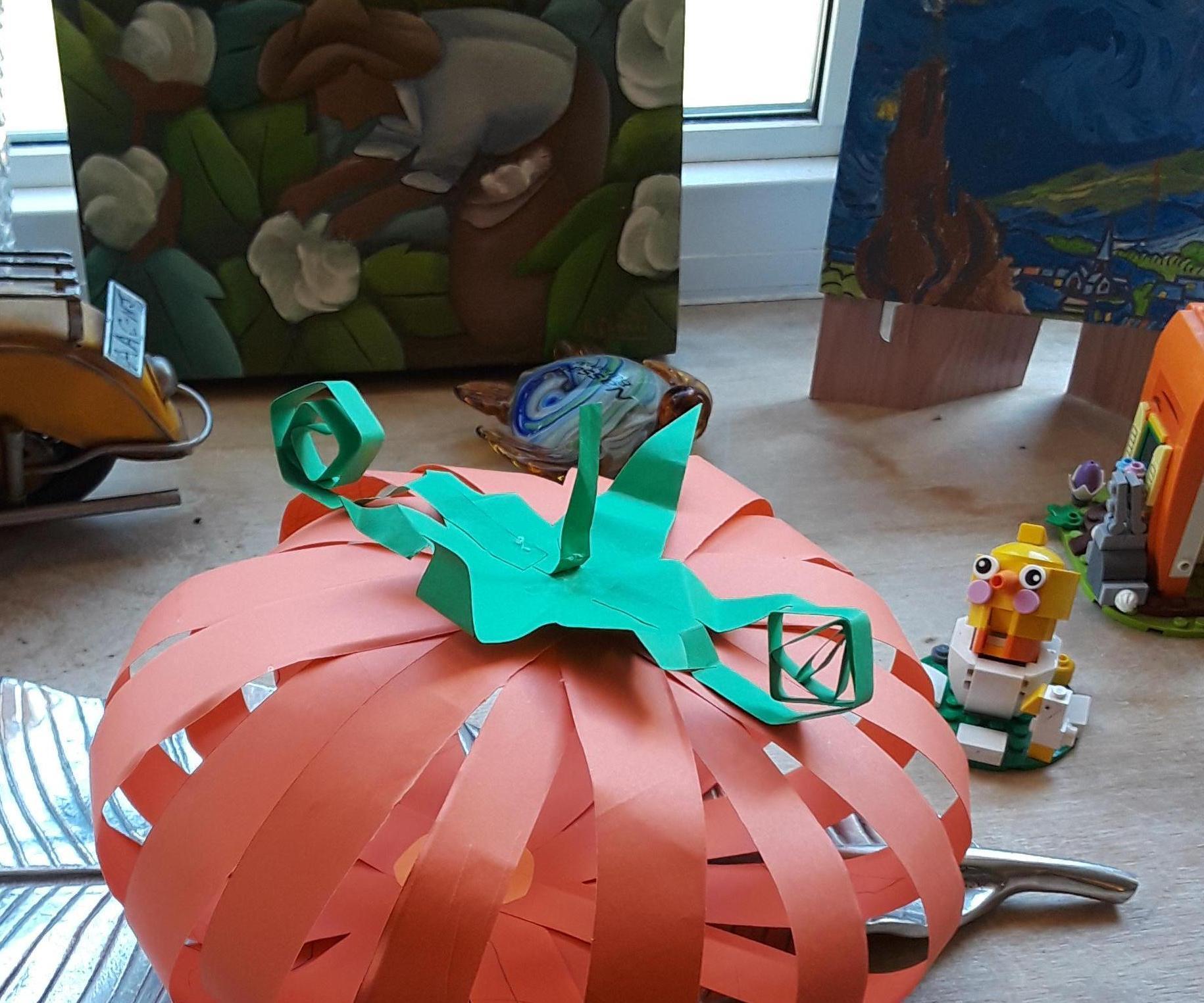 How to Make a Paper Pumpkin