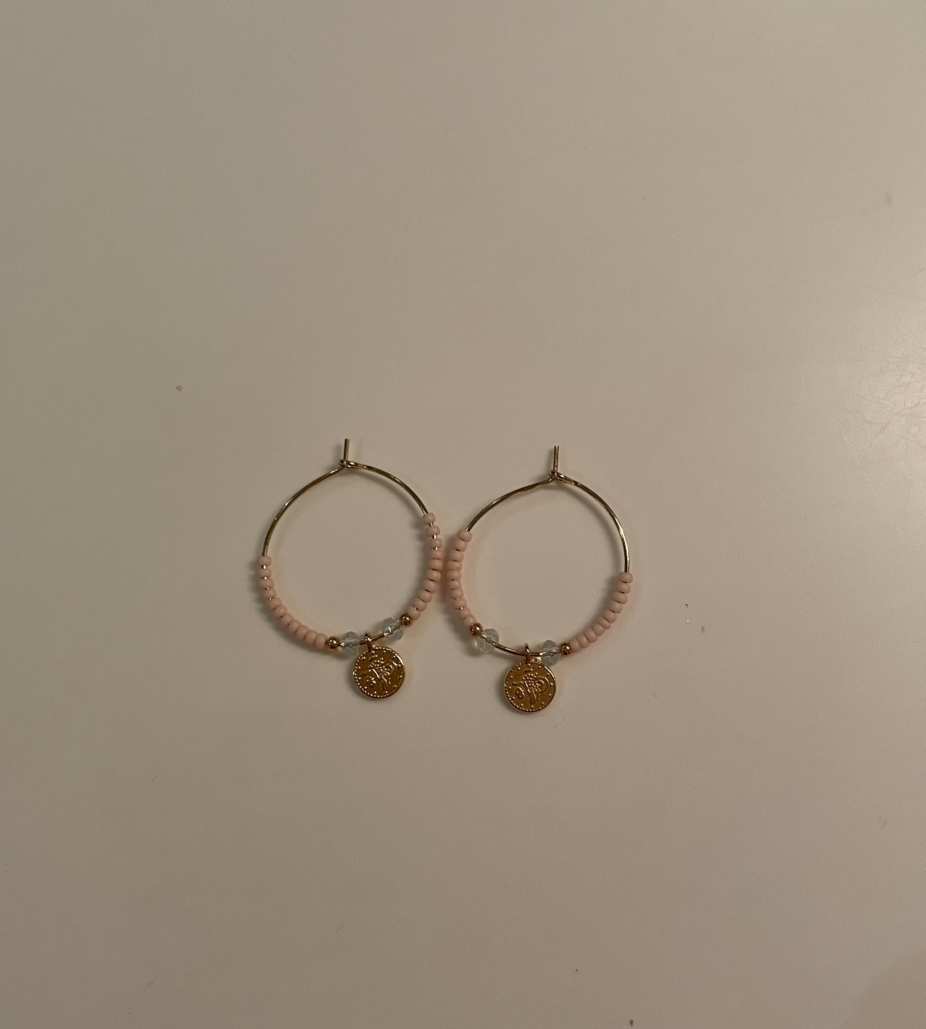 Instructable baby pink Earings 