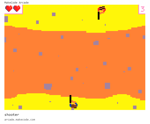 Simple Shooting Game in Arcade Makecode