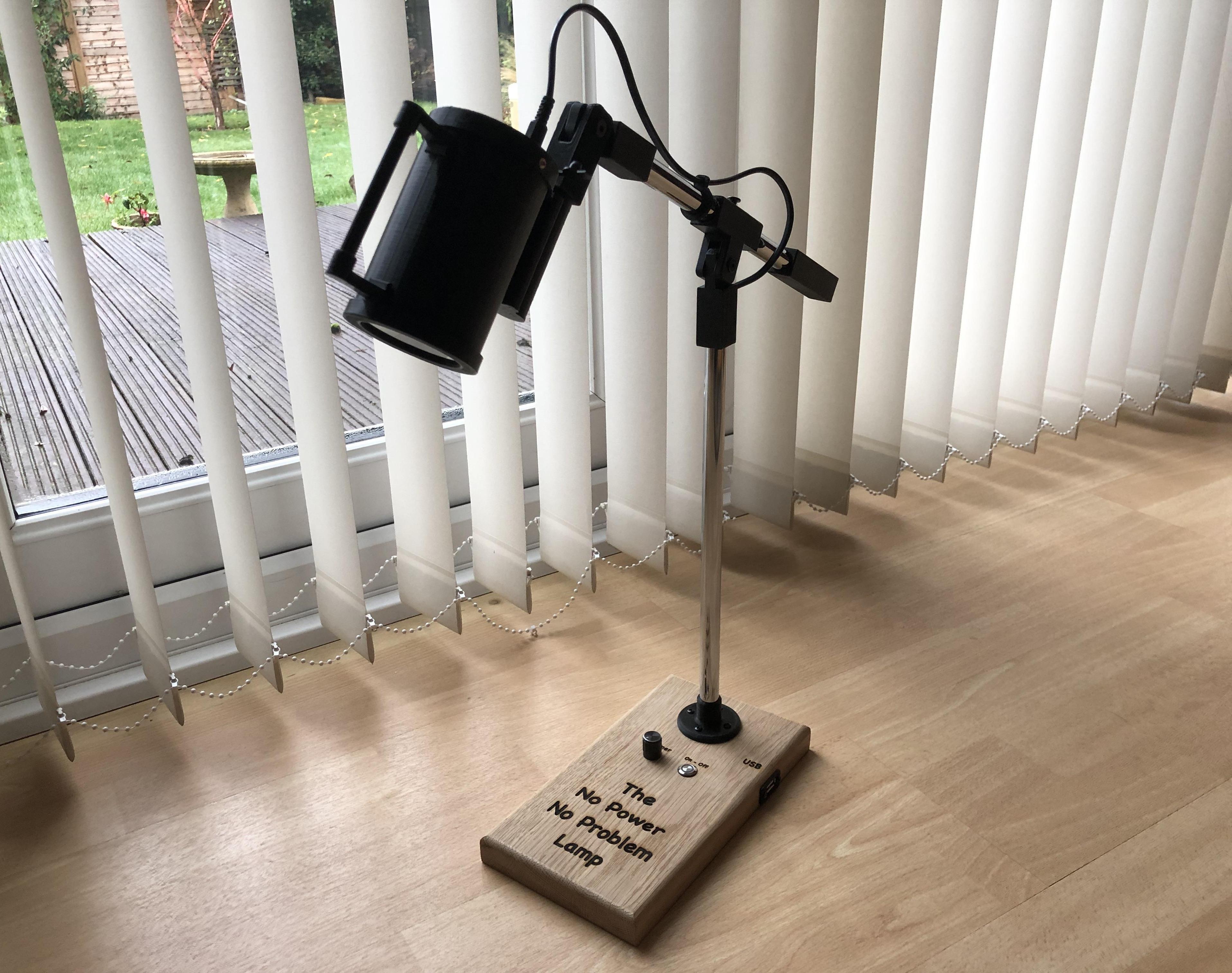 Retro No Power No Problem Desk Light.