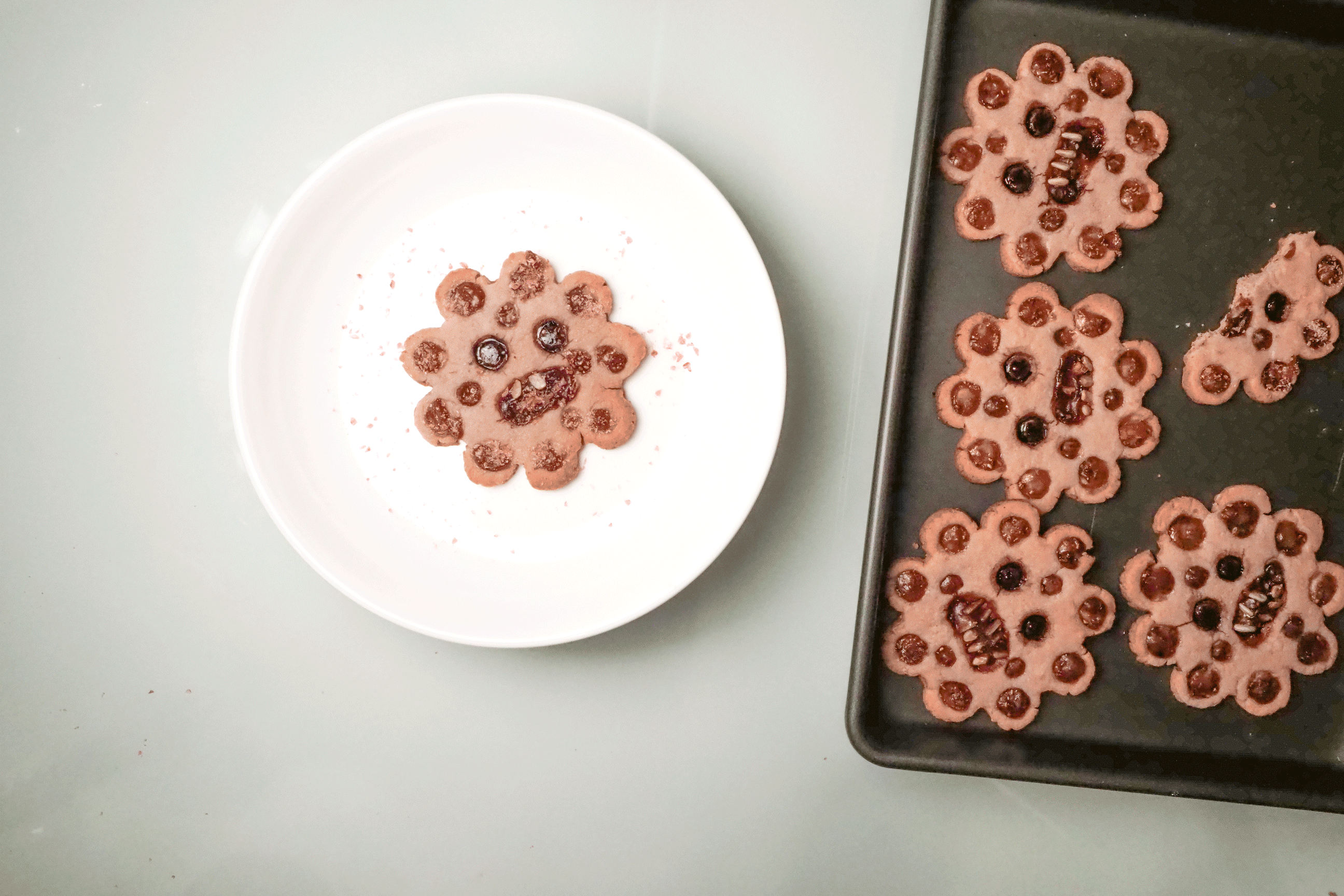 Color Changing COVID Thumbprint Cookies