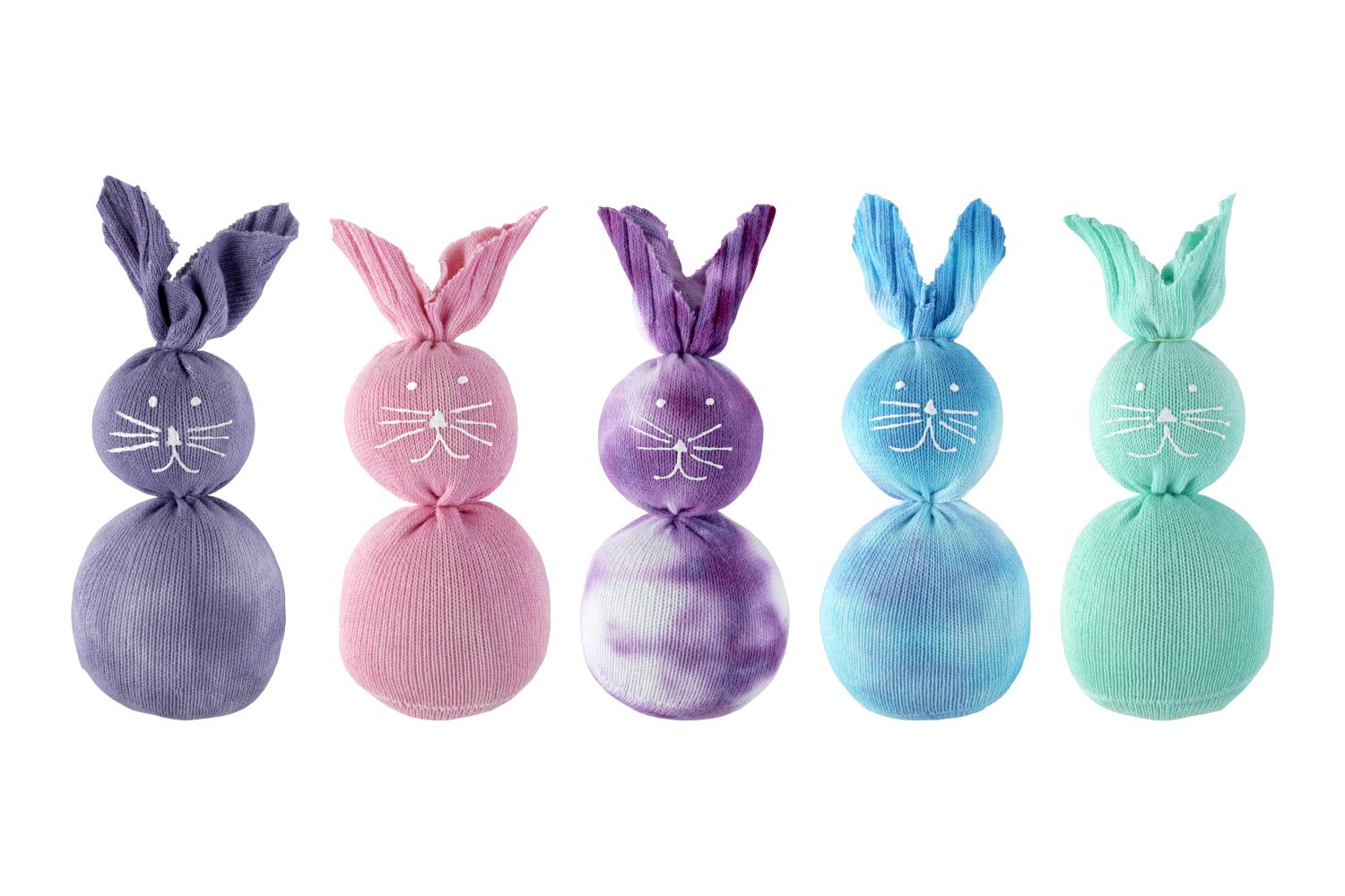 Tie-Dye Easter Bunnies With Old Socks