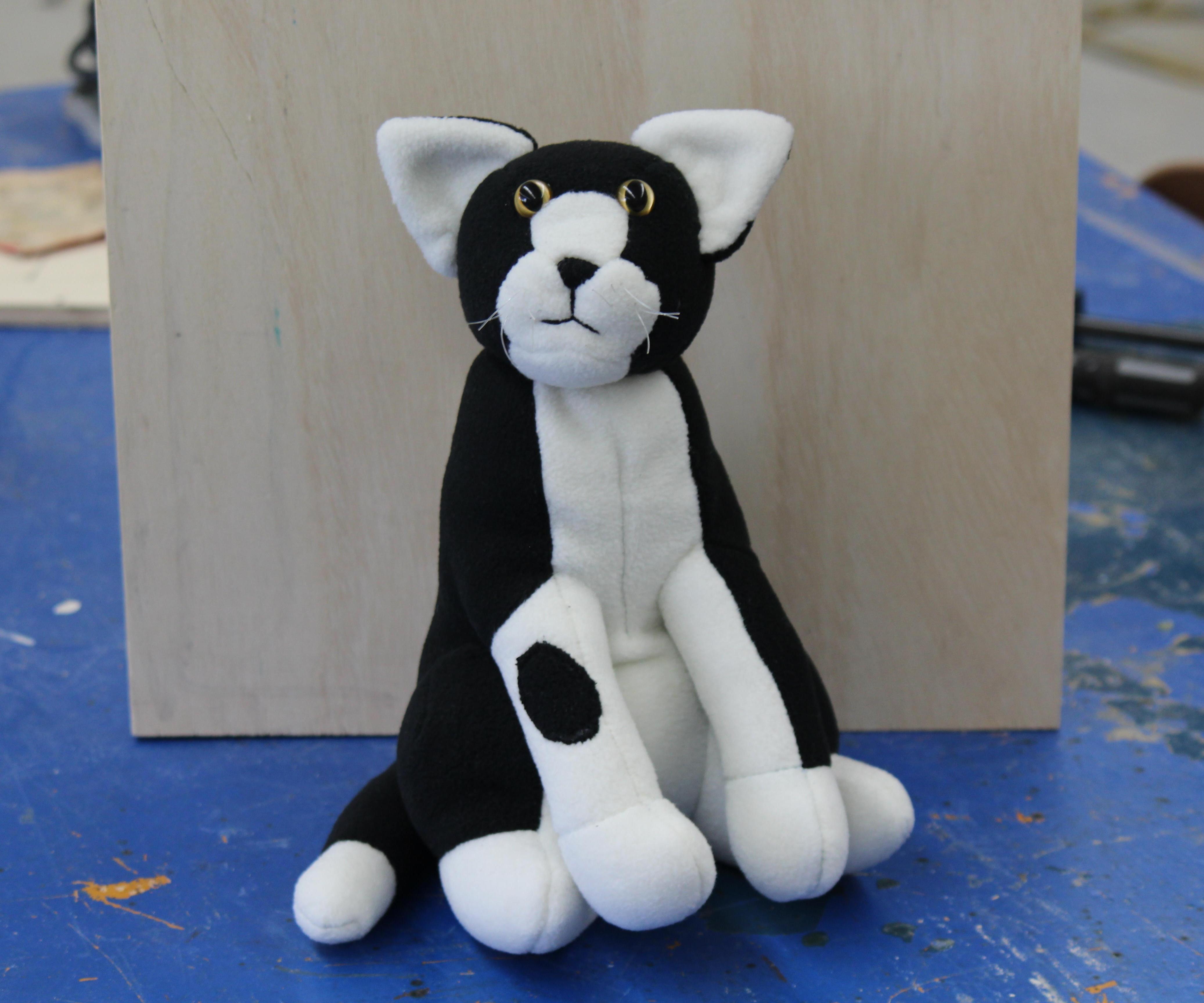 Hand-Sewn Stuffed Cat Plushie MODERATE SKILL LEVEL