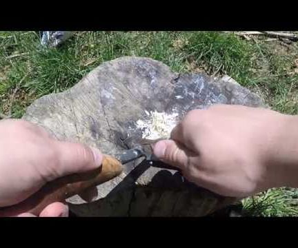 Starting a Fire With Shavings From a Pencil Sharpener 