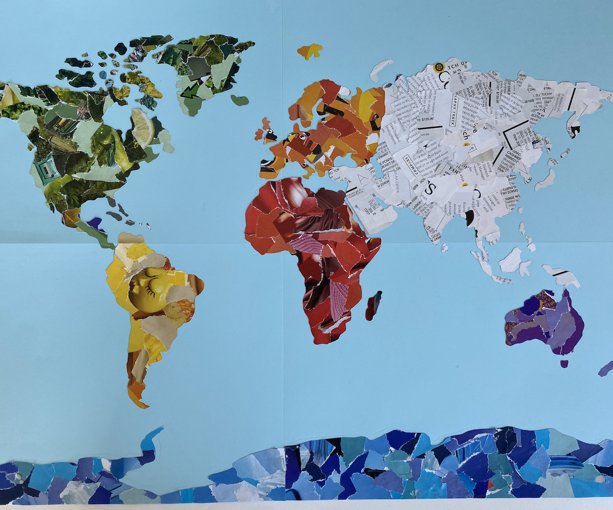 Recycled Magazine Map