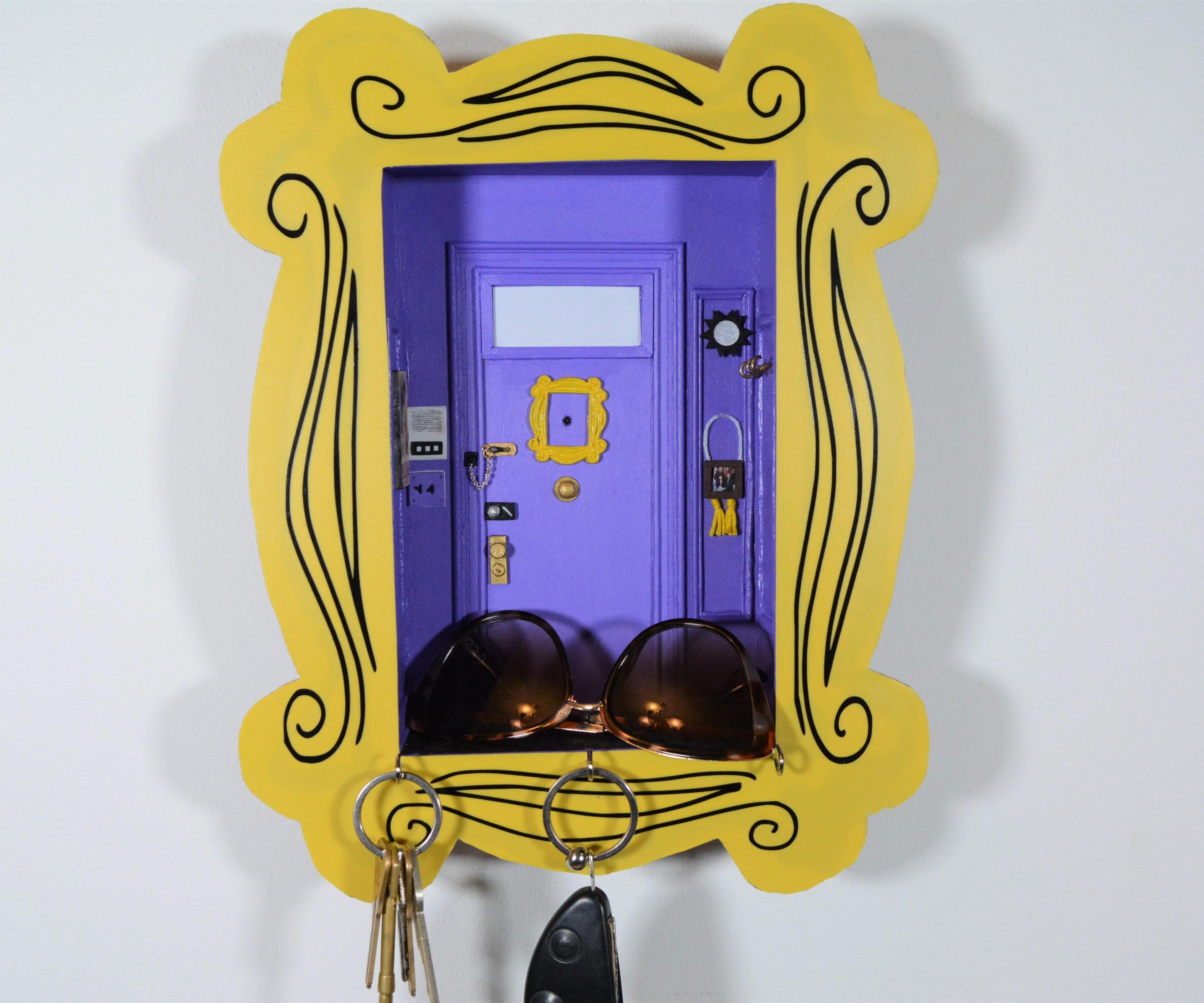 Friends Shadow Box With Hooks and a Shelf